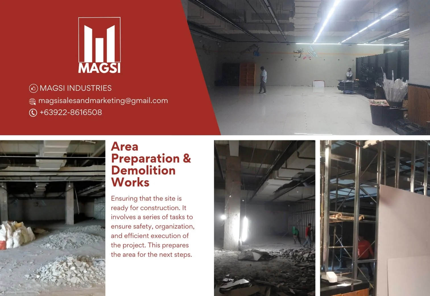 Area preparation & demolition company service presentation